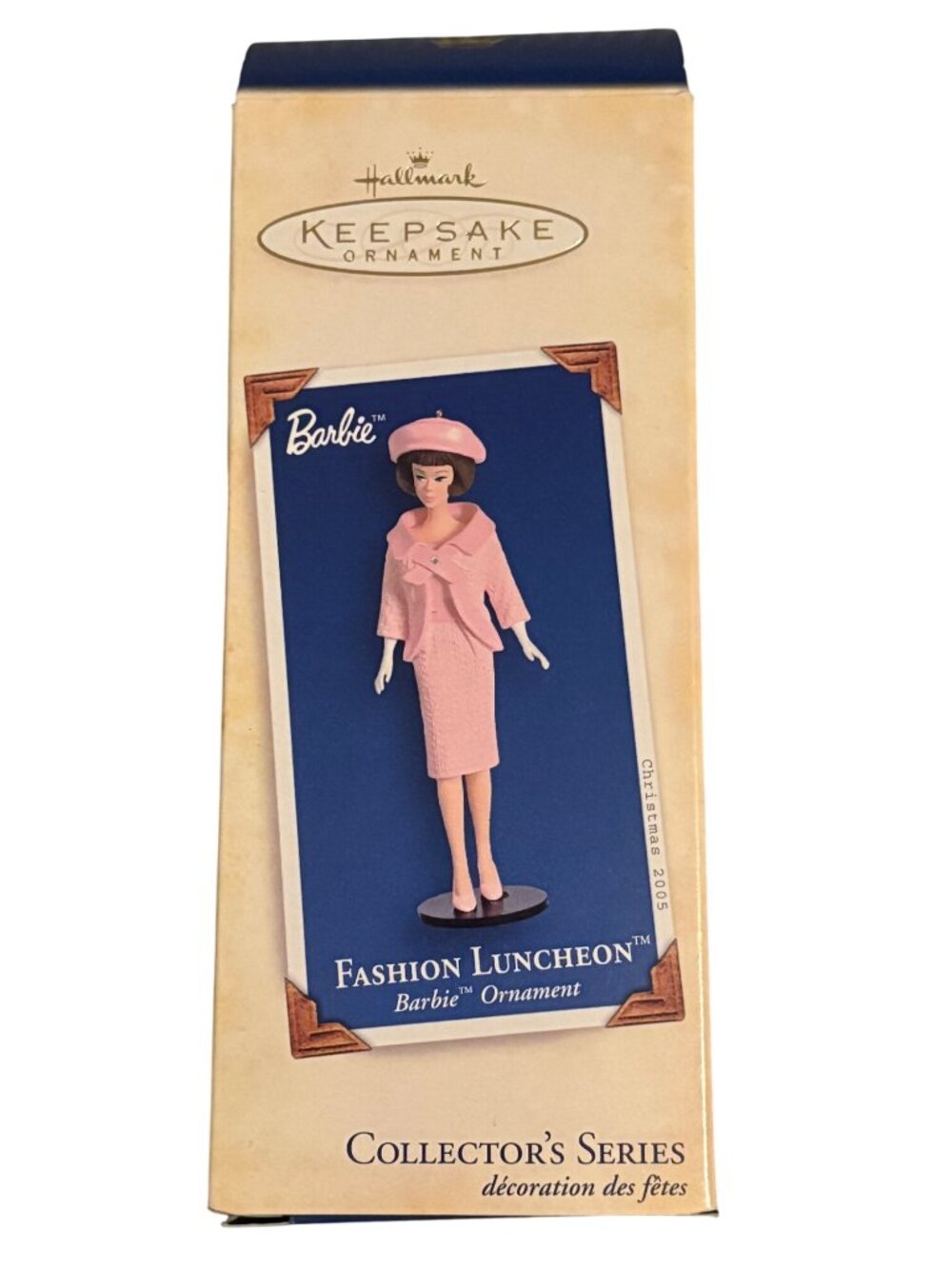 Hallmark Keepsake Ornament Barbie Fashion Luncheon 2005 Collectors Series Pink O
